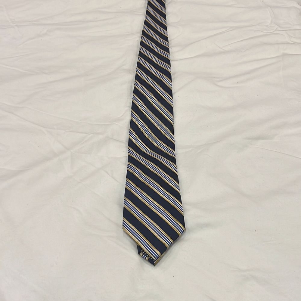 Nautica Men’s Tie - 100% Silk - blue/yellow - Picture 5 of 7